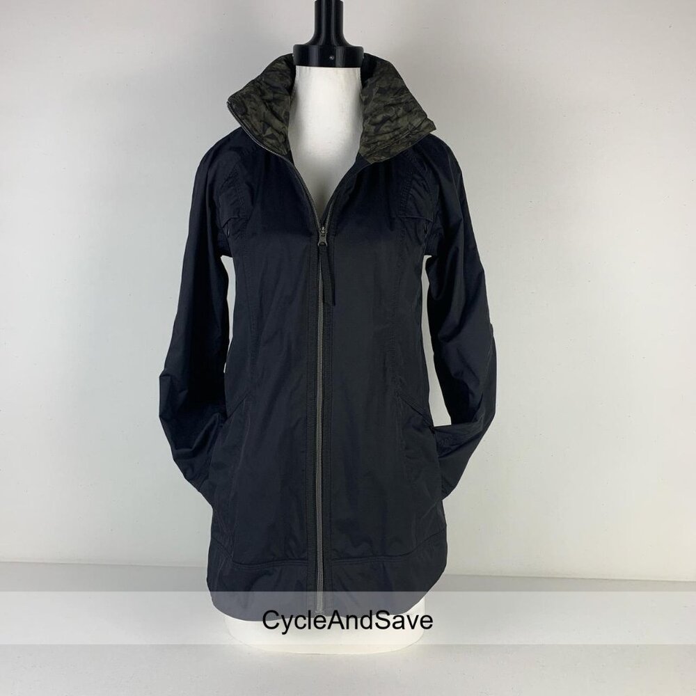 Lululemon Fo Drizzle Jacket - Black Two-Layer Twill with Camo Lining & Stowable